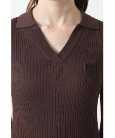DAKS リブニット Vネックワンピース