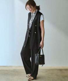 23区 L レーヨンポリエステルストレッチ フレンチスリーブ ニット