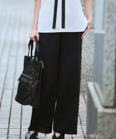 ICB サマーレノクロス ワイドパンツ ネイビー×ブラック