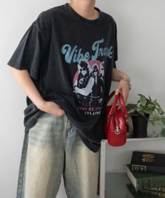 WEGO ヴィンテージウォッシュグラフィックBIGT