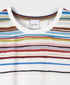 Paul Smith Cairo Stripe Chalk プリントTシャツ