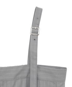 Green Parks ピンストライプベアトップジャンスカ