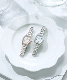 CITIZEN 【トノー型 ソーラーテック電波時計】大人可愛い 樽型ウオッチ KS4-014-11