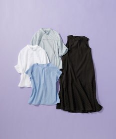 組曲 【WEB限定色あり】エンブロイダリーレース　ハイネック半袖ブラウス