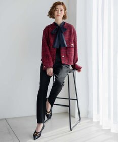 23区 【Oggi2月号掲載/新色追加】TRストレッチギャバ テーパードパンツ