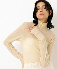 NAVE 【Nave・洗える】ツイストシアー タートルネックプルオーバー