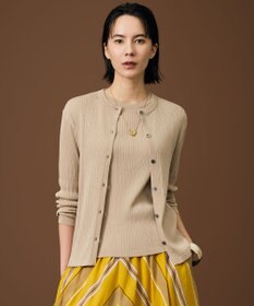 自由区 【アンサンブル対応】ハイツイストコットンアセテートリブ カーディガン