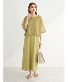 Green Parks ＳＥＴ２点　メッシュ＋ノースリーブワンピース