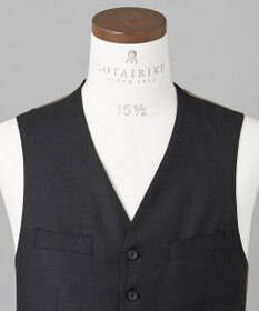 GOTAIRIKU シワになりにくい【御幸毛織/みゆきけおり】Superior160s  3ピーススーツ（グレー）