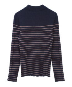 earth music&ecology やわらかタッチハイネックリブニットプルオーバー