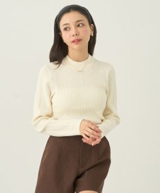 earth music&ecology やわらかタッチハイネックリブニットプルオーバー