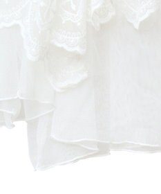 Green Parks ■ＥＳＣＡＲ　チュール刺繍ハンカチーフブラウス