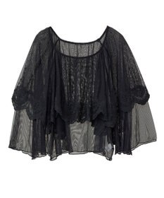 Green Parks ■ＥＳＣＡＲ　チュール刺繍ハンカチーフブラウス