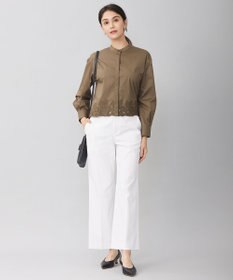 自由区 【接触冷感・UVカット・吸水速乾・洗える】シェルタリングオックスストレート パンツ