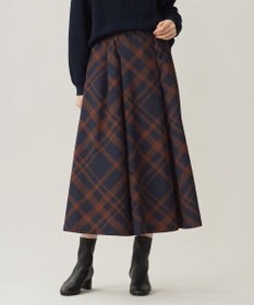 自由区 L 【洗える】スラブチェックプリント スカート