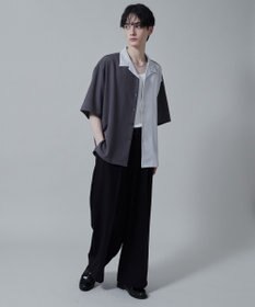 WEGO カラーブロックオープンカラーシャツ（S）