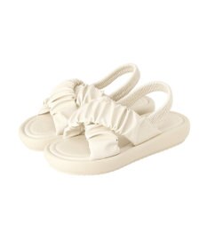 earth music&ecology ギャザークロスサンダル