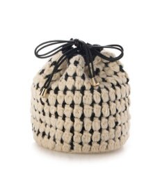 UNBILLION カシュカシュ cachecache / サテンリボン編み込み巾着ショルダー