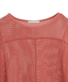 Green Parks 七分袖コットンメッシュラグラントップス