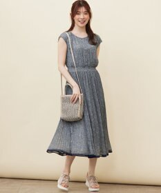 ANY SIS 【洗える】フラワープリーツ ワンピース