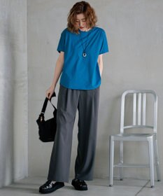 23区 【洗える】2WAYストレッチツイル ワイドパンツ