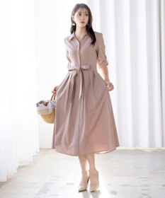 Tiaclasse 【洗える】シャツワンピース