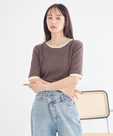 earth music&ecology レイヤードライクバイカラープルオーバー