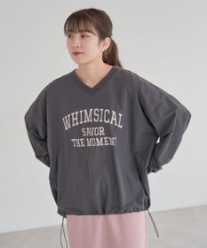 Green Parks ナイロンロゴＶネックプルオーバー