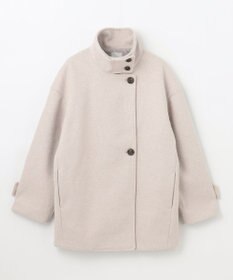 ANY スタンドカラーコクーンシルエットコート