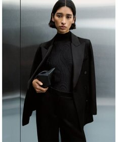 JOSEPH テクスチャードビスコース　ダブルブレステッドジャケット