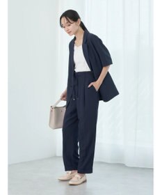 earth music&ecology リネンライクテーパードパンツ