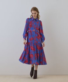 GRACE CONTINENTAL ブーケフラワープリントワンピース