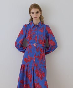 GRACE CONTINENTAL ブーケフラワープリントワンピース