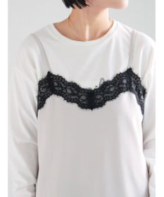 Te chichi イレギュラーヘムレイヤードレースキャミ