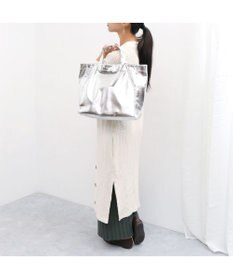 UNBILLION cachecache ソフトメタリックショッパートート