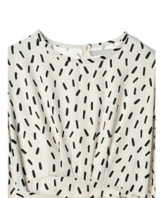 Green Parks armonia．スクエアドットプリントタックワンピース