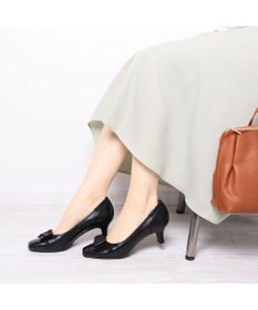 Riz raffinee <Riz raffinee>【高機能】スクエアドレープパンプス
