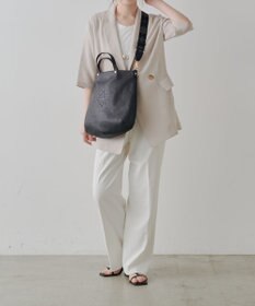 russet スリム2WAYトートバッグ <エンボスモノグラム>(CE-1611)