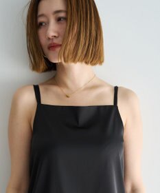 YECCA VECCA ボートネックサテンキャミ