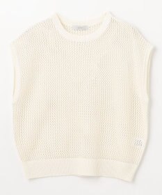 ANY フレンチスリーブメッシュニット