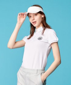 23区GOLF 【WOMEN】【UVケア】ストレッチタックジャガード 半袖シャツ 通気性に優れて涼やか！