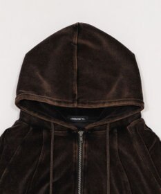 WEGO ベロア2ラインジップパーカー