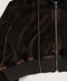 WEGO ベロア2ラインジップパーカー