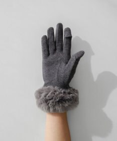 ORuKuBET 【オンワード・クローゼット限定】パールリング風エコファージャージグローブ (WOMEN)【スクワラン加工 / 抗菌機能・タッチパネル対応】