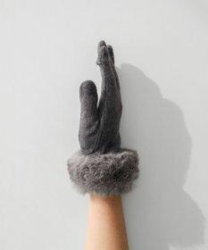 ORuKuBET 【オンワード・クローゼット限定】パールリング風エコファージャージグローブ (WOMEN)【スクワラン加工 / 抗菌機能・タッチパネル対応】