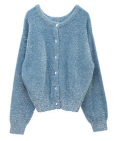 Green Parks シャギーギラギララメカーディガン