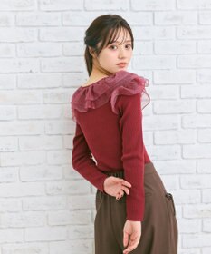 Feroux 襟フリル ニット