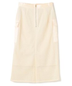 BEIGE， NIGELLA / 異素材MIXコットンレースビックポケットスカート