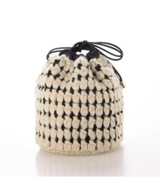 UNBILLION カシュカシュ cachecache / サテンリボン編み込み巾着ショルダー