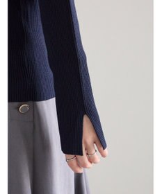 Te chichi ケミカルレースカラーリブニット